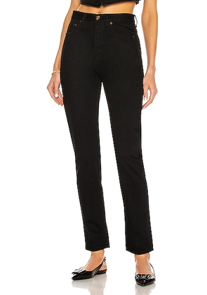 Saint Laurent Slim Fit Jean in Worn Black - Black. Size 24 (also in 25, 27, 28).