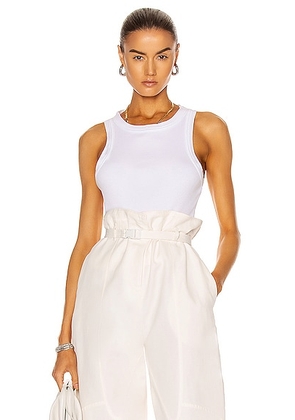 Citizens of Humanity Isabel Rib Tank in White - White. Size L (also in M, S, XL, XS).