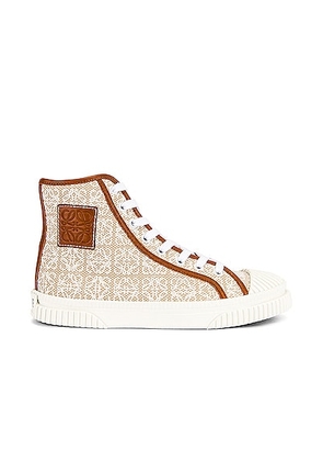 Loewe High Top Sneaker in Natural & White - Beige. Size 35 (also in 36, 37, 41).