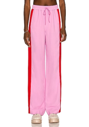 Burberry Arya Side Panel Pant in Pink & Red - Pink. Size 2 (also in 4, 6).