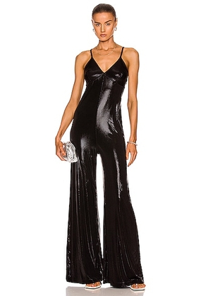 Norma Kamali Slip Jumpsuit in Black - Black. Size L (also in M).