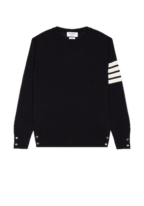 Thom Browne Sustainable Merino Classic Crew Sweater in Navy - Blue. Size 1 (also in 2, 3, 4).