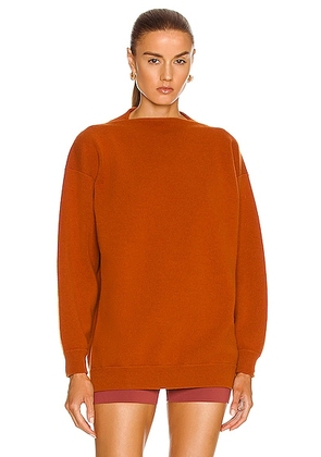 ALAÏA Relaxed Regular Fit Cashmere Sweater in Orange - Burnt Orange. Size 42 (also in ).