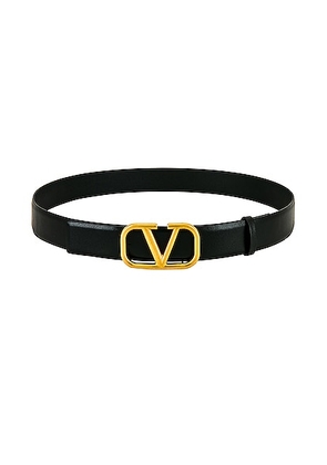 Valentino Garavani H.30 Buckle Belt in Black & Gold - Black. Size 100 (also in 105, 85, 90, 95).