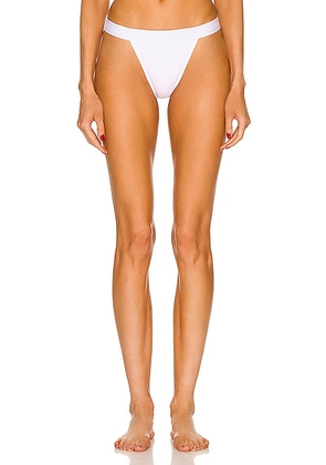 Balenciaga Ribbed Thong in White - White. Size 1 (also in 2, 3).