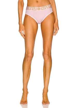 VERSACE Greca Border Brief in Candy - Pink. Size 1 (also in 2).