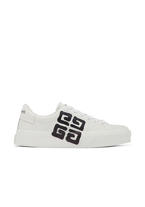 Givenchy City Sport Lace Up Sneaker in White & Black - White. Size 40 (also in 41, 42, 43).