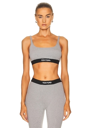 TOM FORD Signature Bralette in Grey Melange - Grey. Size L (also in M, S, XS).