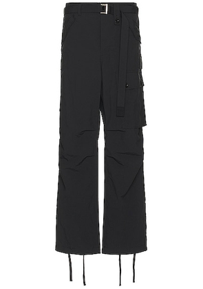 Sacai Matte Taffeta Pants in Black - Black. Size 3 (also in ).