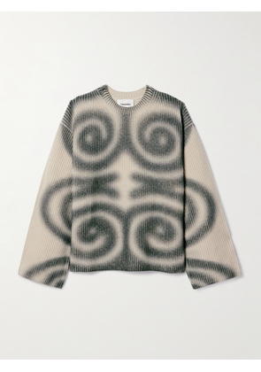 Nanushka - Maura Printed Ribbed Wool And Cashmere-blend Sweater - Multi - xx small,x small,small,medium,large