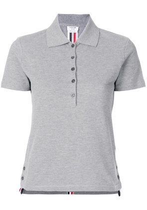 Thom Browne side slit polo shirt - Grey