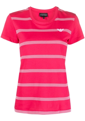 Emporio Armani striped short-sleeve T-shirt - Pink