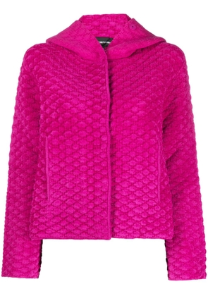 Emporio Armani spread-collar textured jacket - Pink