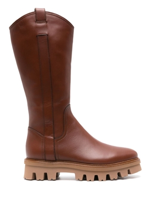 AGL Natalia 30mm leather boots - Brown