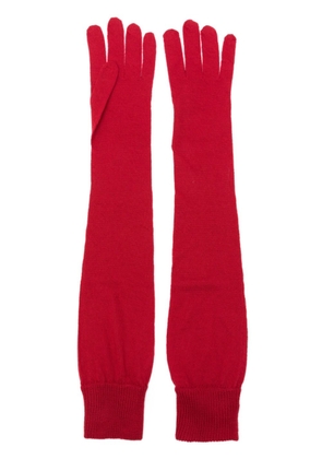 Ermanno Scervino full-finger cashmere long gloves - Red