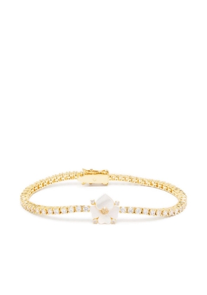 Kate Spade Precious Pansy Delicate Tennis crystal-embellished bracelet - Gold