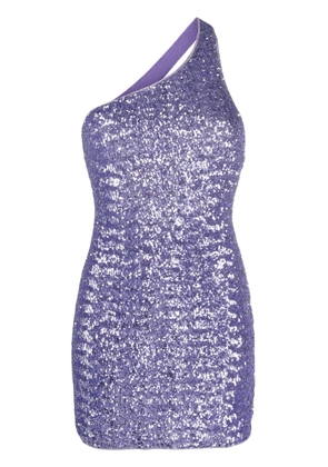 Oséree sequin-embellished one-shoulder dress - Purple