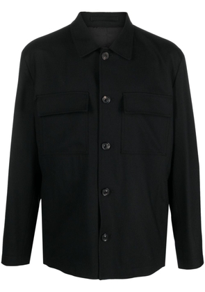 Lardini flap-pockets wool-blend shirt - Black