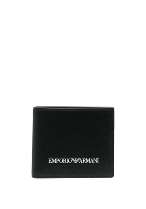 Emporio Armani logo-print billfold wallet - Black