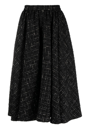 Rochas metallic tweed midi skirt - Black