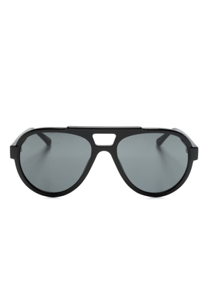 Linda Farrow x The Attico Jurgen pilot-frame sunglasses - Black