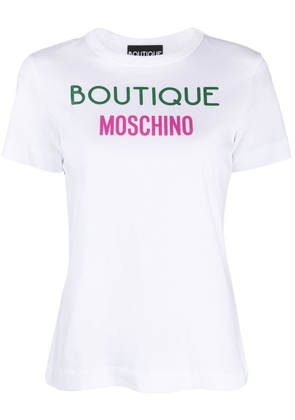 Boutique Moschino logo-print cotton T-shirt - White
