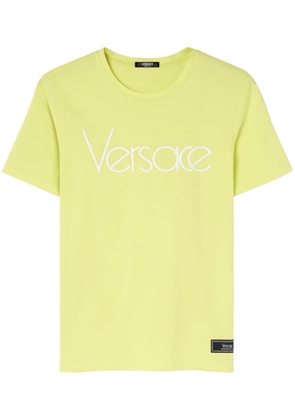 Versace logo-print cotton T-shirt - Yellow