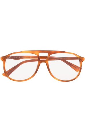 Gucci Eyewear gradient-effect pilot glasses - Neutrals