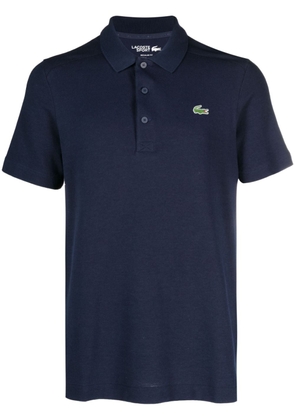 Lacoste logo-patch short-sleeve polo shirt - Blue