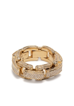 SHAY 18kt yellow gold Deco Link diamond ring