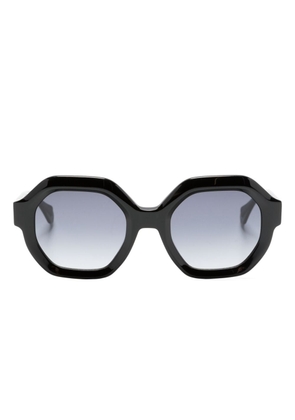 GIGI STUDIOS Janet hexagonal-frame sunglasses - Black