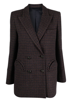 Blazé Milano peak-lapel houndstooth-pattern blazer - Brown