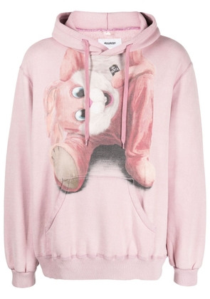 Doublet graphic-print cotton hoodie - Pink