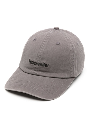 Holzweiler Sonnet logo-embroidered denim cap - Grey