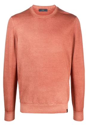 Fay crew-neck virgin wool sweatshirt - Orange