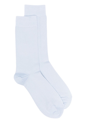 Sunspel logo-print socks - Blue