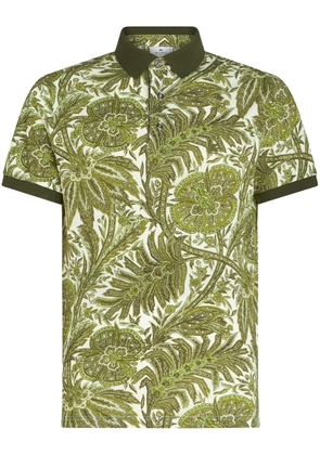 ETRO all-over graphic-print polo shirt - Green