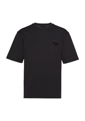 Prada Embellished-Triangle T-Shirt