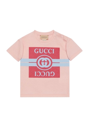 Gucci Kids Cotton Interlocking G T-Shirt (0-36 Months)