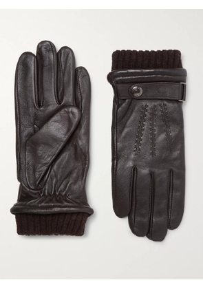 Dents - Henley Touchscreen Leather Gloves - Men - Brown - M