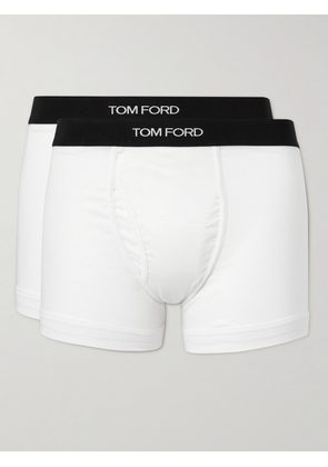 TOM FORD - Two-Pack Stretch-Cotton Boxer Briefs - Men - White - S
