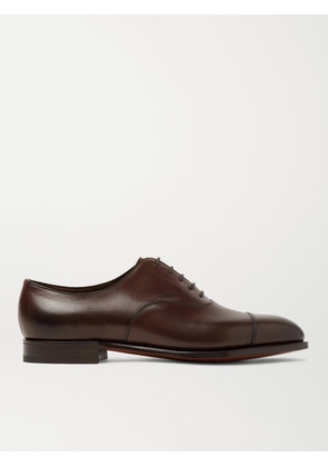 Edward Green - Chelsea Cap-Toe Burnished-Leather Oxford Shoes - Men - Brown - UK 7