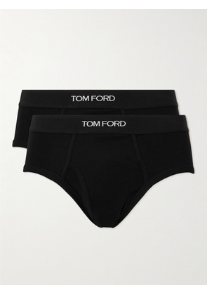 TOM FORD - Two-Pack Stretch-Cotton Briefs - Men - Black - S