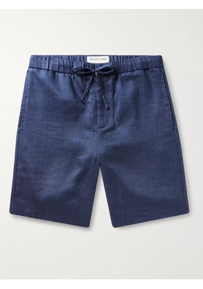 Frescobol Carioca - Felipe Slim-Fit Linen and Cotton-Blend Drawstring Shorts - Men - Blue - 30