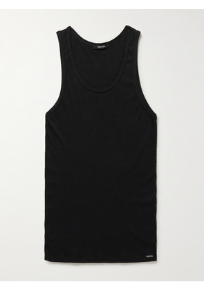TOM FORD - Ribbed Cotton and Modal-Blend Tank Top - Men - Black - S