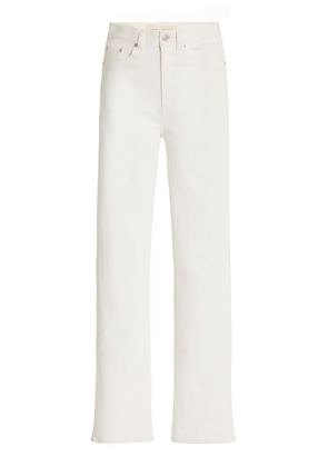 Jeanerica - Eiffel Stretch High-Rise Straight-Leg Jeans - White - 24 - Moda Operandi