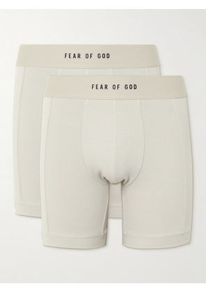 Fear of God - Two-Pack Stretch-Cotton Jersey Boxer Briefs - Men - Gray - XS