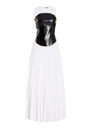 Brandon Maxwell - Exclusive The Florena Pleated Cotton Maxi Dress - Black/white - US 2 - Moda Operandi