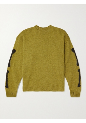 KAPITAL - Intarsia Wool Sweater - Men - Green - 1