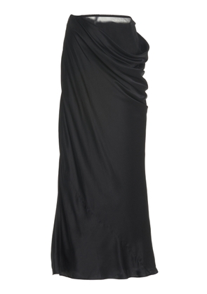 Christopher Esber - Draped Silk Maxi Skirt - Black - AU 6 - Moda Operandi